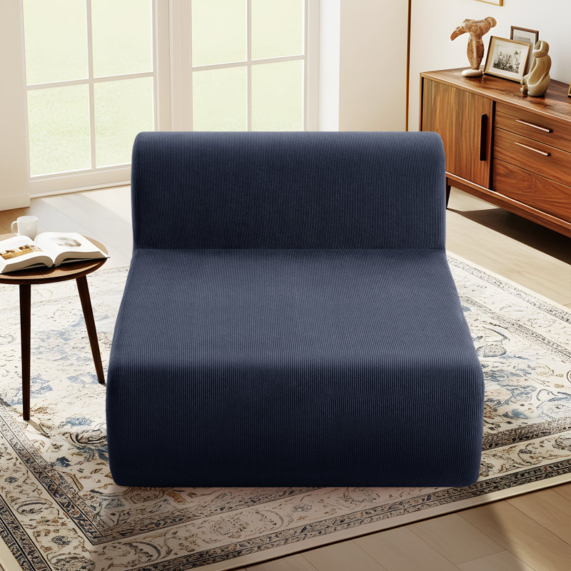 Boneless Floor Sofa Chair, Comfy Accent Chair, Togo Sofa , Corduroy Lazy Bean Bag Chairs for Living Room, Bedroom, Fireside, No Assembly Required, Washable Cover, Ships in a Box