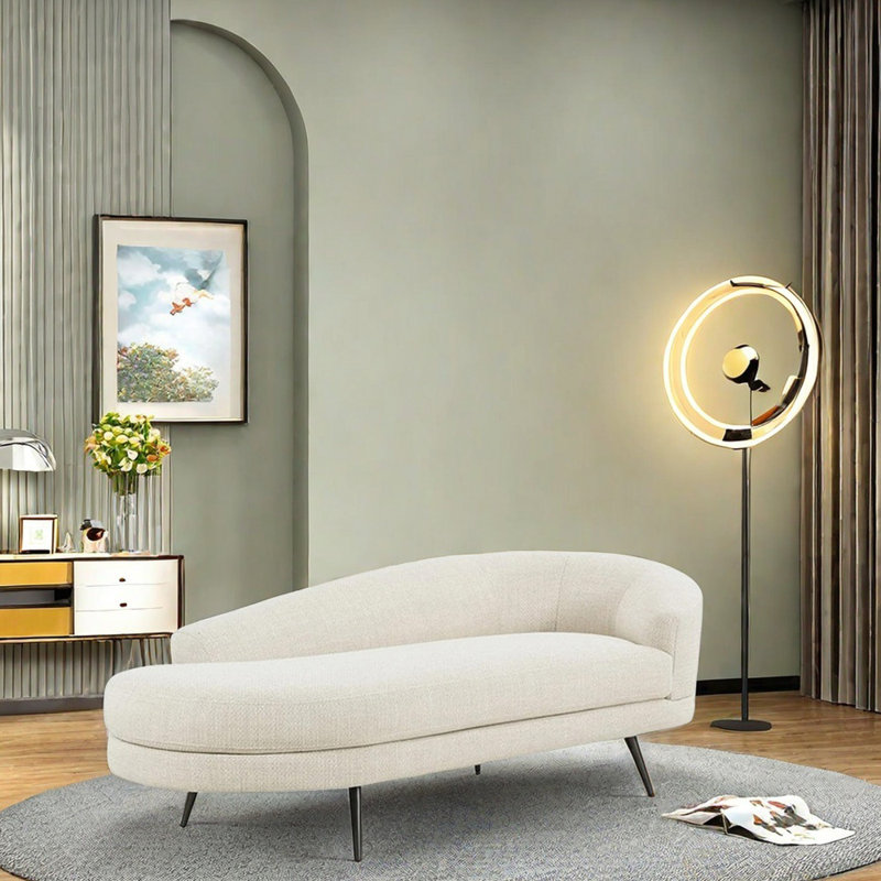 Méridienne inclinable moderne et luxueuse, Accoudoir à droite (vu de face)