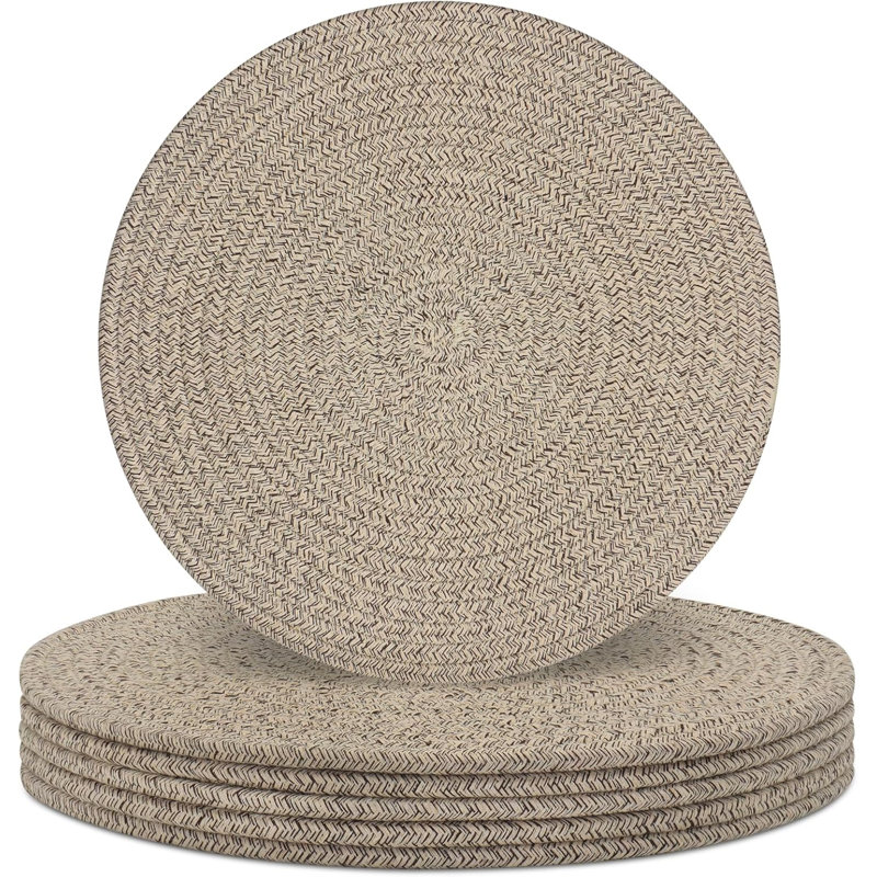 Ensemble de 6 napperons de table en coton tissé à la main 13 pouces