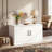 2-Door Padded Shoe Storage Bench Cabinet, Adjustable Interior Shelves & Smooth Silent Hinges, Anti-Tip Design Suitable For Entryway