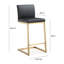 Upholstered Counter Stool with Metal Frame-1944250289