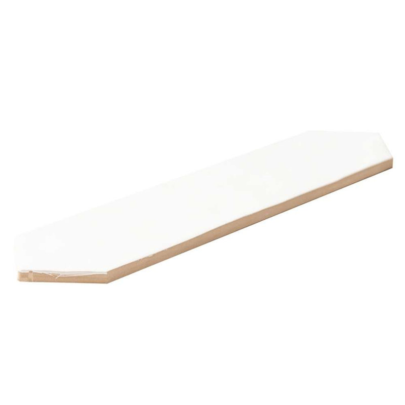 Tribeca-Talavera Picket 2.6"x13" Handmade Ceramic Tile Trim, White