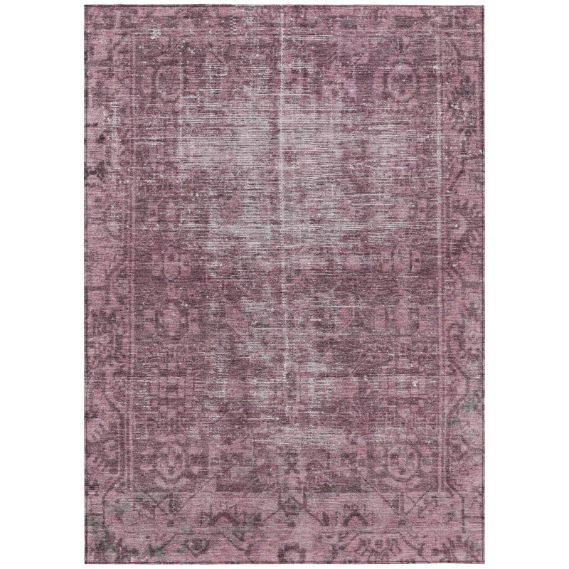 Tapis oriental lavable intérieur 8 pi x 10 pi Merlot