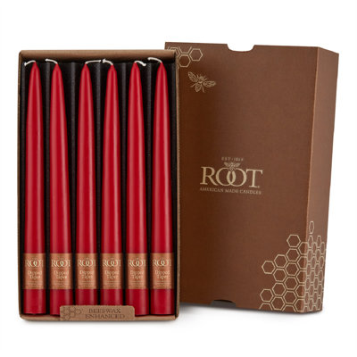 12 Piece Unscented Taper Candle Set