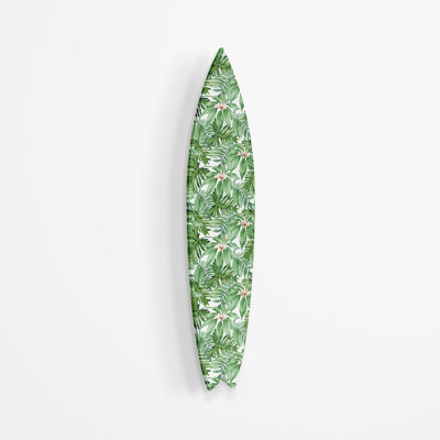 Planche de surf Jungle Green Leaves - Art sans cadre