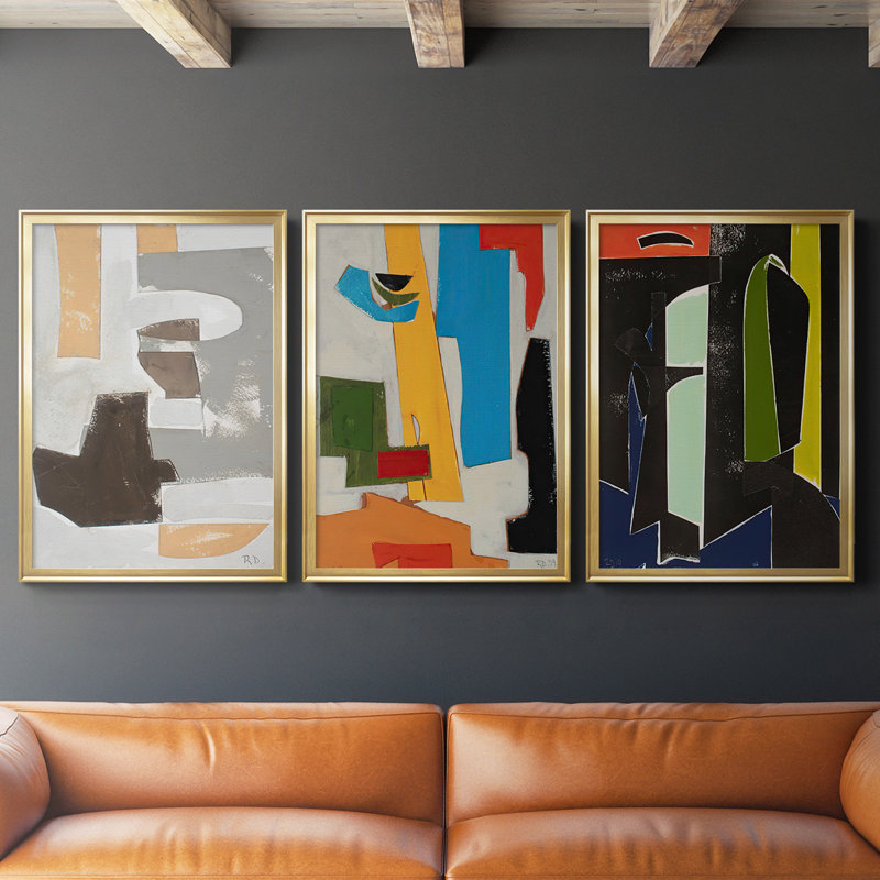 «Andalusian Forms III», toile encadrée de qualité supérieure - prête à être accrochée, Cadre doré