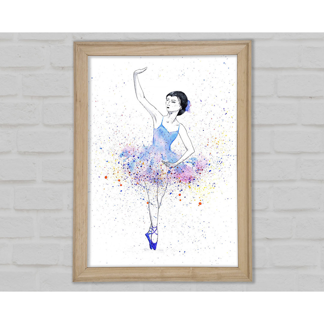 Gerahmtes Leinwandbild Blue Pink Ballerina 5