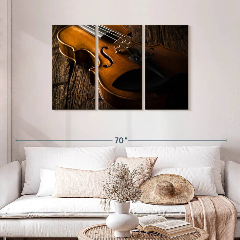 Abarca violon grain de bois, H 36 po x l 57 po