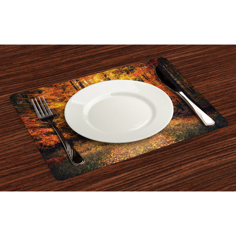 Jorge Autumn Vivid Leaf Plant Eco Placemat