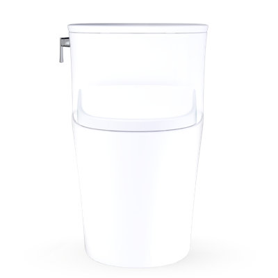 TOTO Aurora WASHLET+ S7 One-Piece Elongated 1.28 GPF Auto Flush Universal Height Toilet with CEFIONTECT, Cotton White - MW6864726CEFGA#01