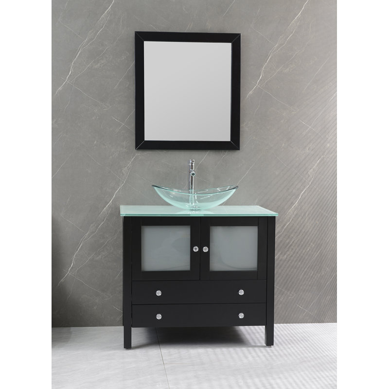Najely 36" Single Bathroom Vanity Set, Black