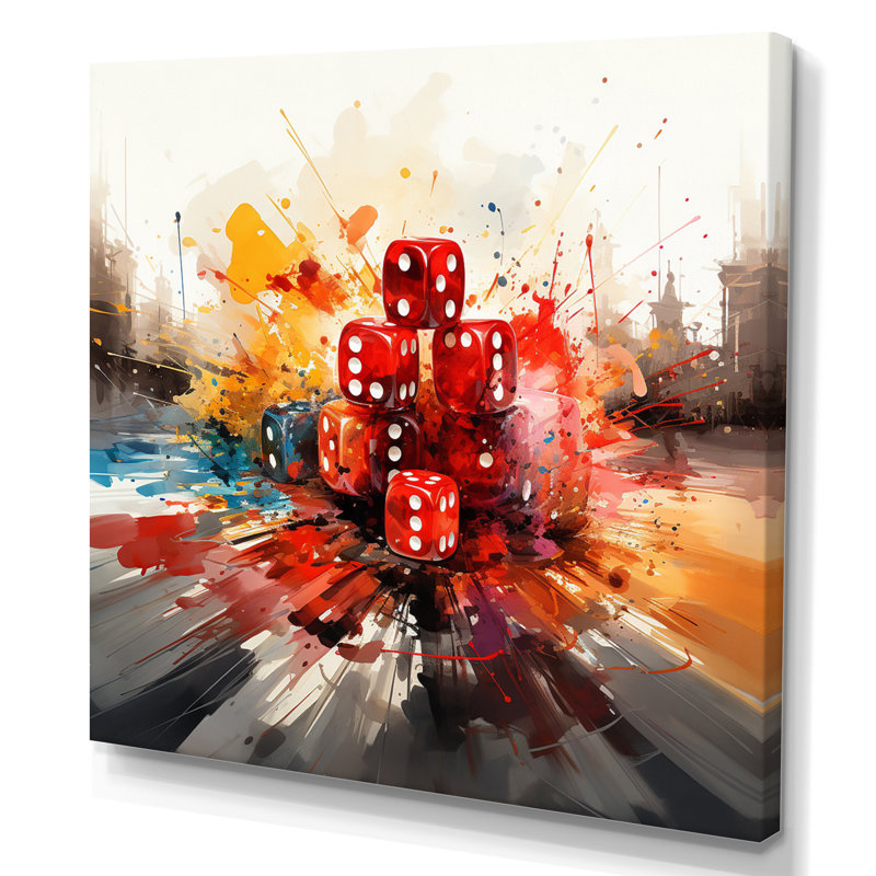 Casino Royale I - impression, H 16 po x l 16 po x P 1 po, Toile tendue