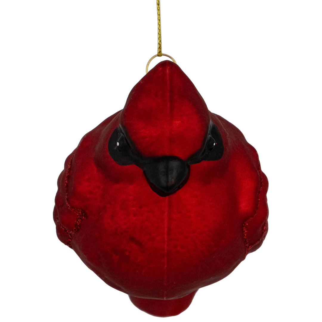 5.5" Shiny Red Cardinal Hanging Glass Christmas Ornament Northlight Seasonal