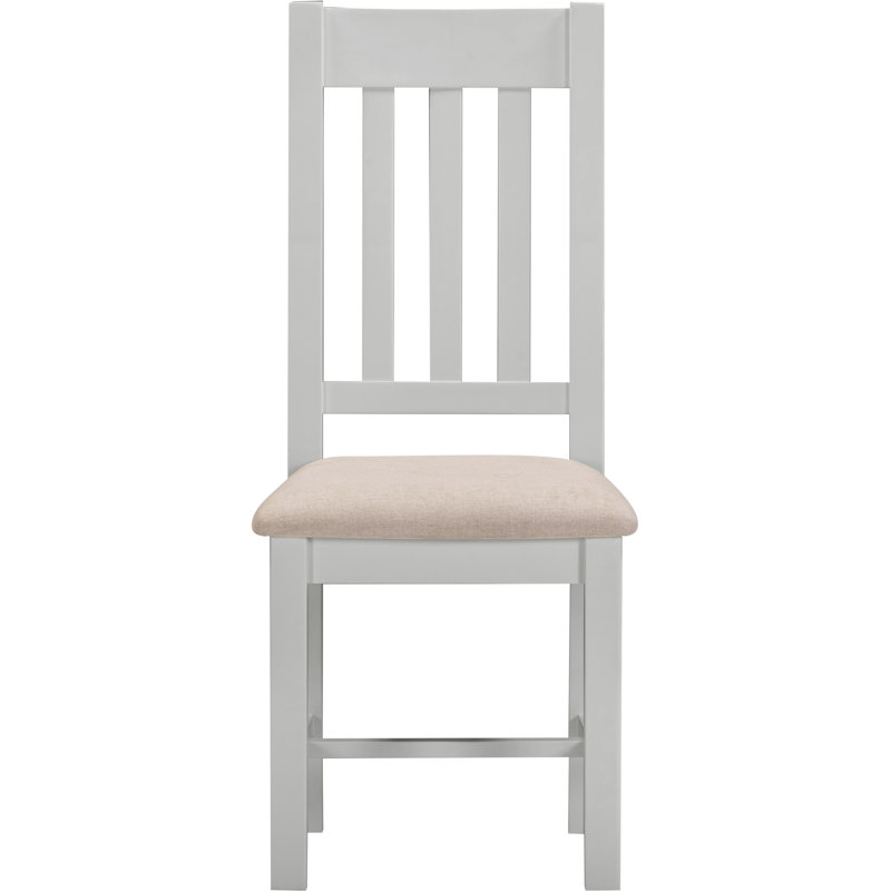Windsor 50.5cm H Fabric Upholstered Slat Back Side Chair, Grey