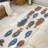 Wigand Modern Fish High-Low Navy/Orange/Cream Indoor/Outdoor Rug-69806509