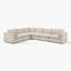 Alexa Upholstered Linen-Look Fabric 3 Seater / 4 Seater / 5 Seater Modular Sofa - Cozy Modern Design