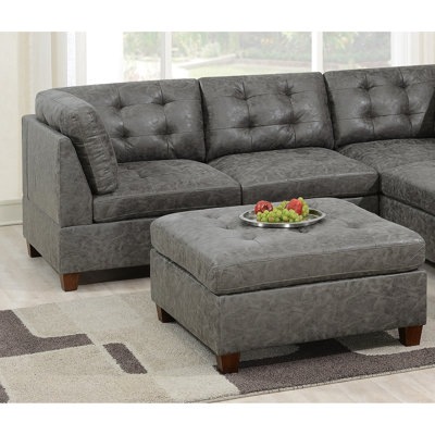 Salon de style contemporain avec siège doux et respirant gris antique avec pieds en bois gris