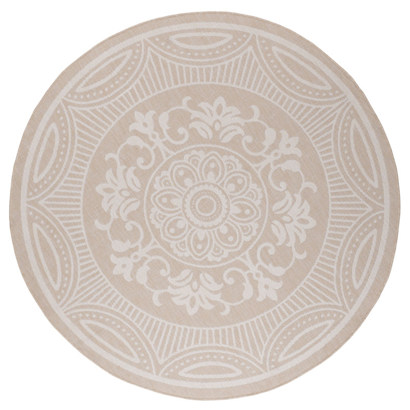 Waikiki Geometric Indoor / Outdoor Rug , Round 6'7"
