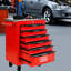 6 tiroirs, chariot à outils roulant, acier laminé à froid, volants, freins de stationnement, verrouillage à clé, glissières de tiroir d'une capacité de chargement de 15 kg, poignée à tirer, rangement en métal pour atelier de mobilité, acier lisse-531905681