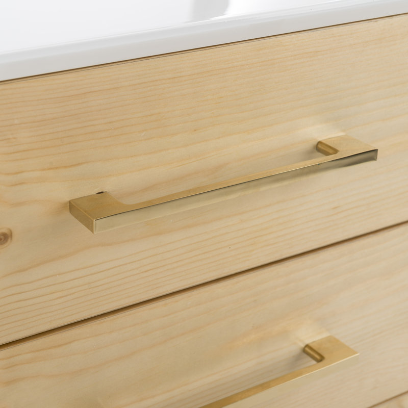 White Rectangular Wood and Metal Side Table with Storage