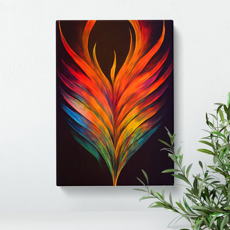 XC1022-1766X Daring Feather - Wrapped Canvas Print, 60cm H x 40cm W x 3cm D