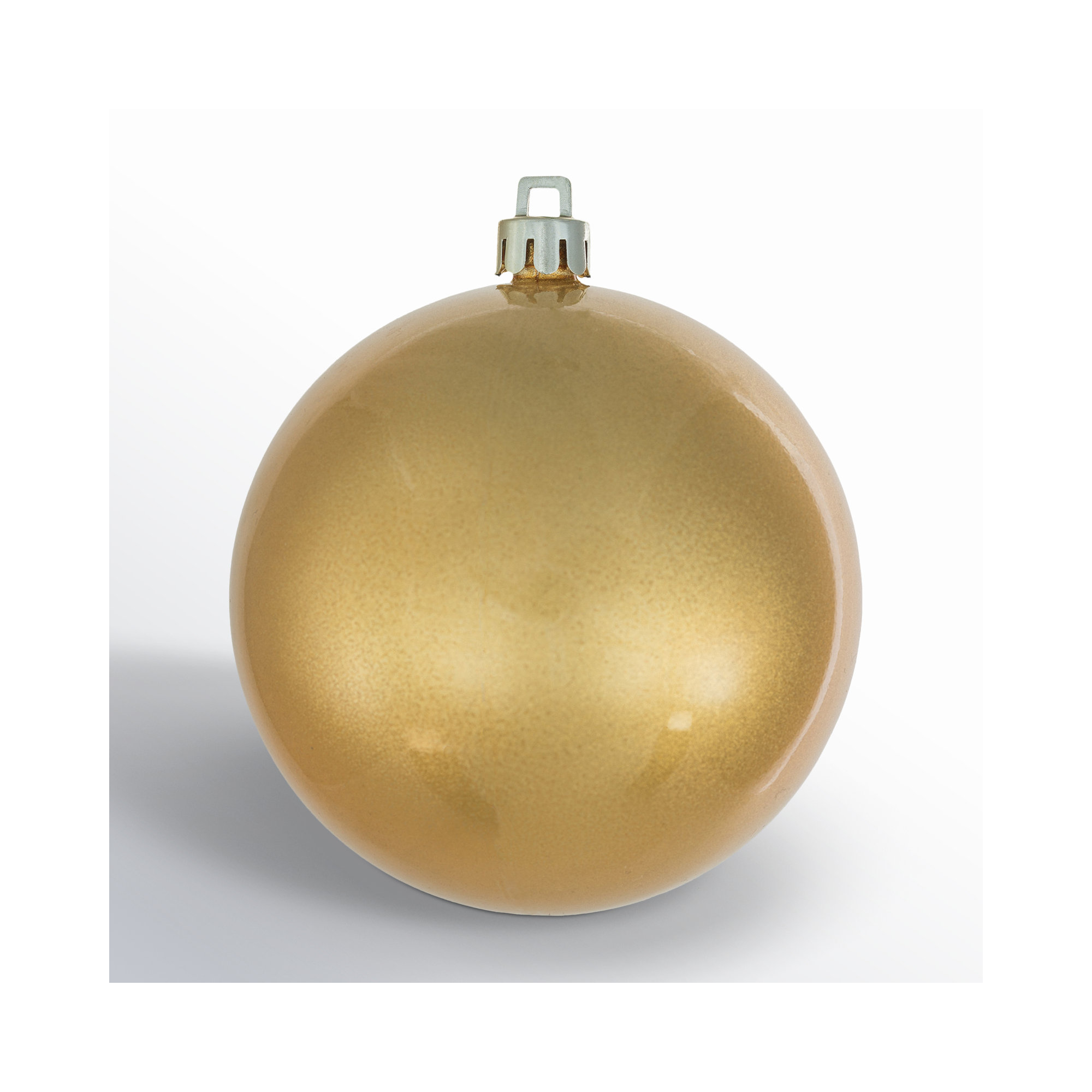 Holiday Décor Ball Ornament, Gunmetal Shiny, 3" H x 3" W x 3" D