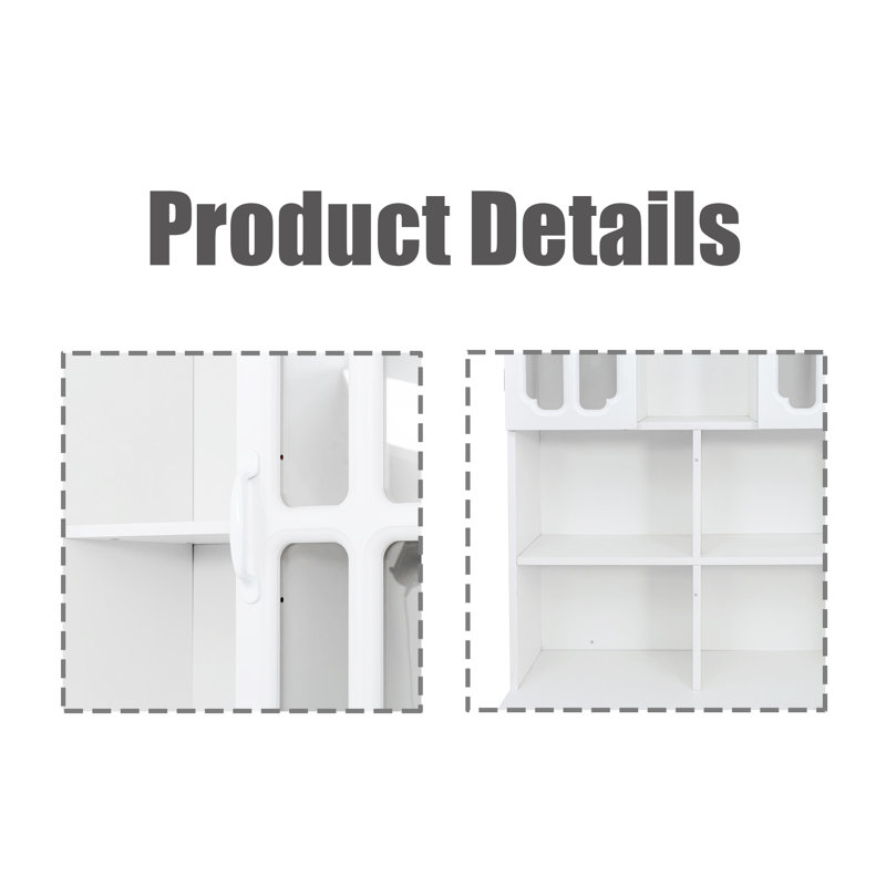 Bureau d'ordinateur de coin en L, Blanc
