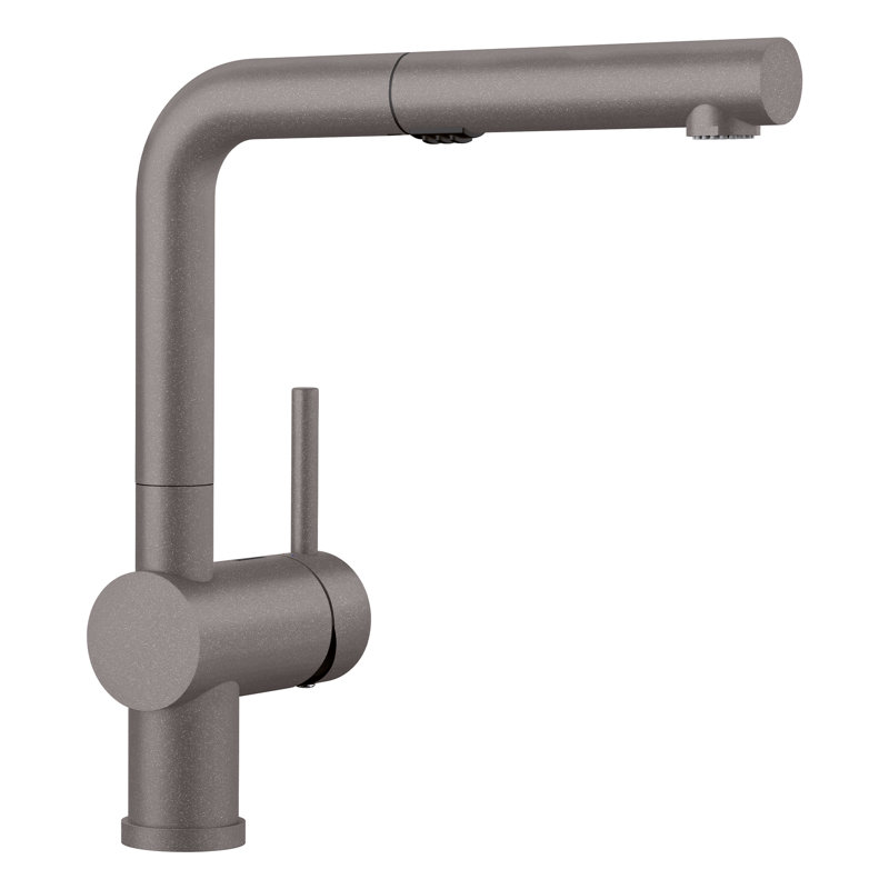 Robinet de cuisine à double jet Linus, Gris métallique