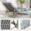 Chaise longue 1 pièce en aluminium avec table d'appoint et coussins Marijela-100853775