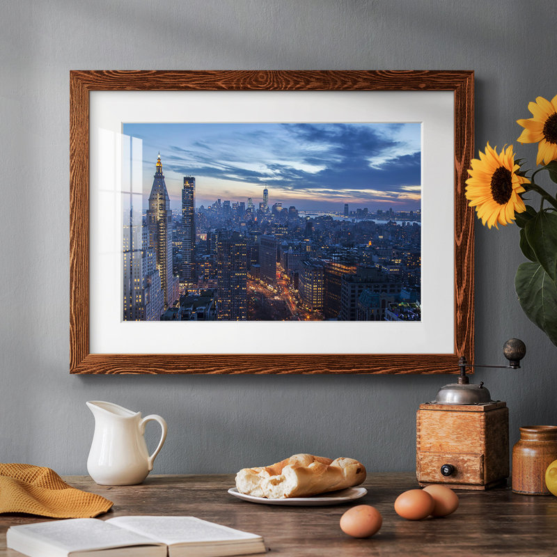 " Twilight City ", Maple, 26" H x 38" W x 1.5" D