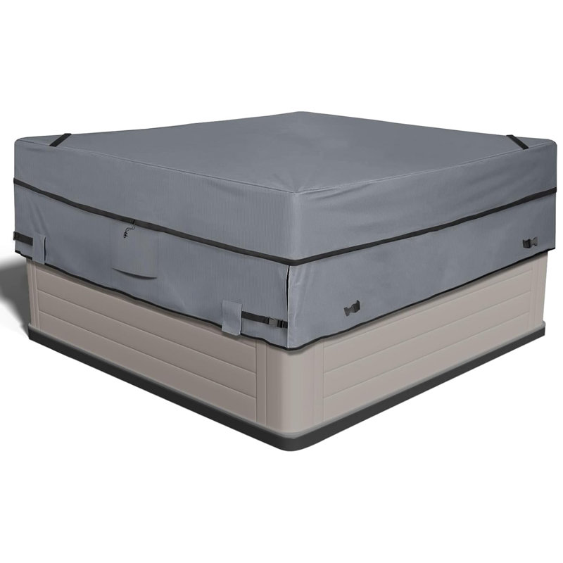Couvre-spa carré imperméable pour spa robuste