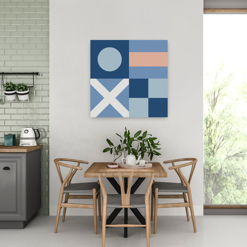 Drapeaux nautiques II, art côtier, H 32 po x l 32 po