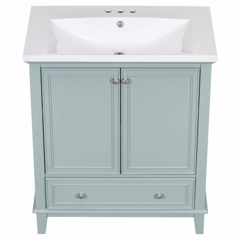 Meuble-lavabo 30 po avec lavabo, Vert