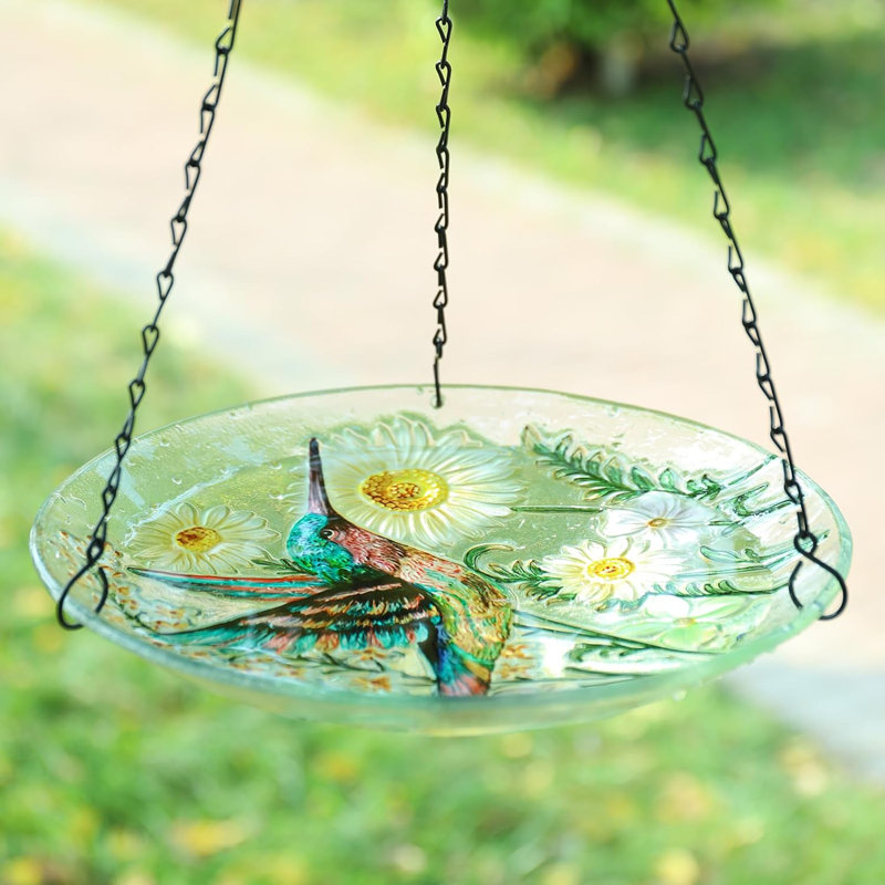 Bellen Glass Hanging Birdbath