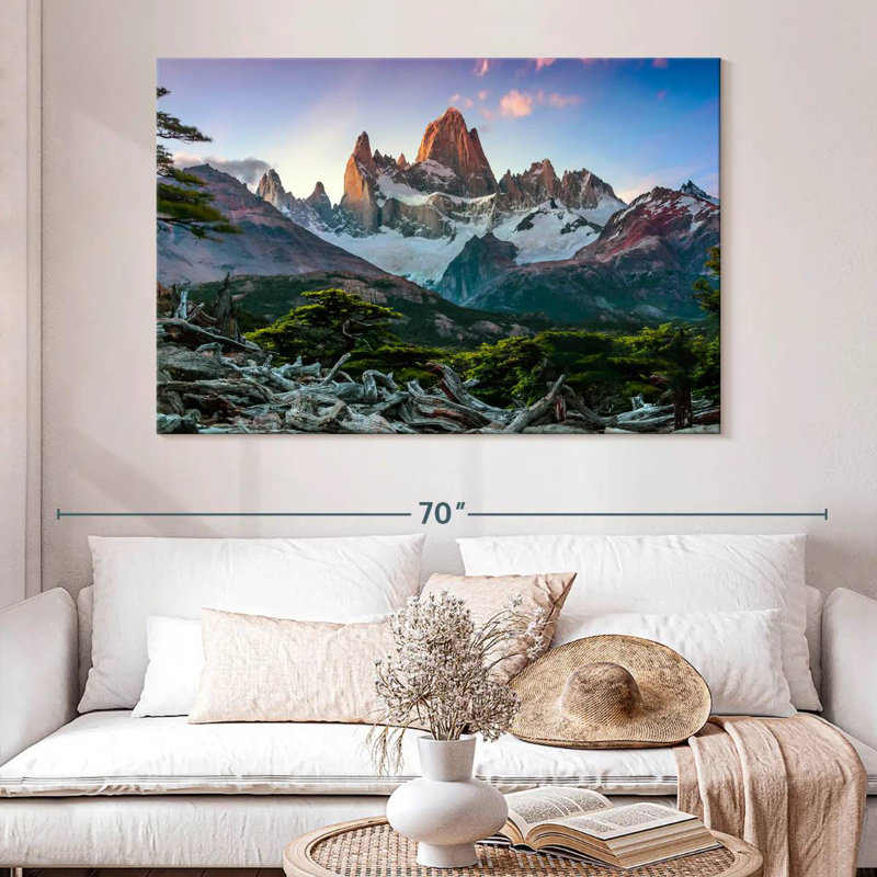 Fitz Roy Snowy Mountain, H 34 po x l 51 po