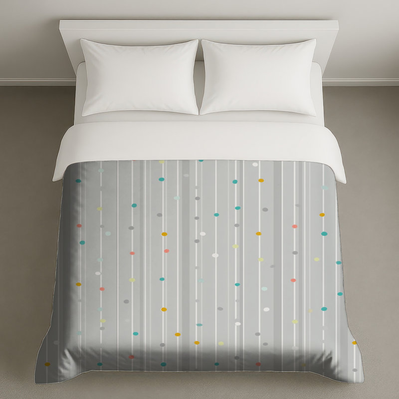 Housse de couette à pois moderne, Lit simple