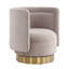 Fauteuil demi-tonneau pivotant en polyester 29,7 po Tews-1188992829