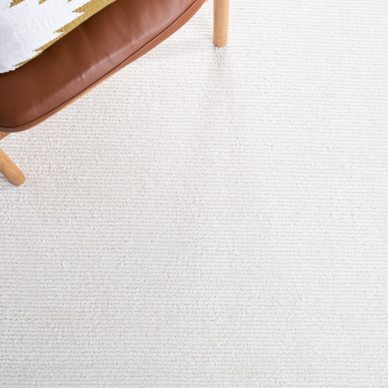 Tapis ivoire touffeté à la main Mersudin, Carré 6 pi