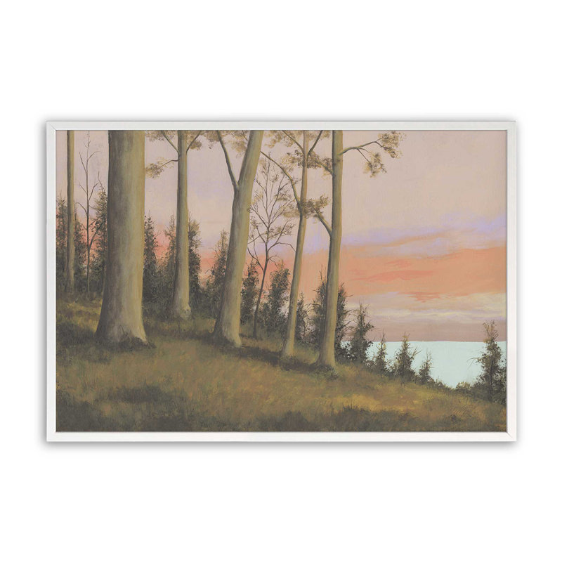 «Télécommande Lakeshore II» par Michael Willett, reproduction d'art, Impression sur cadre ouvert sans papier mat, Blanc