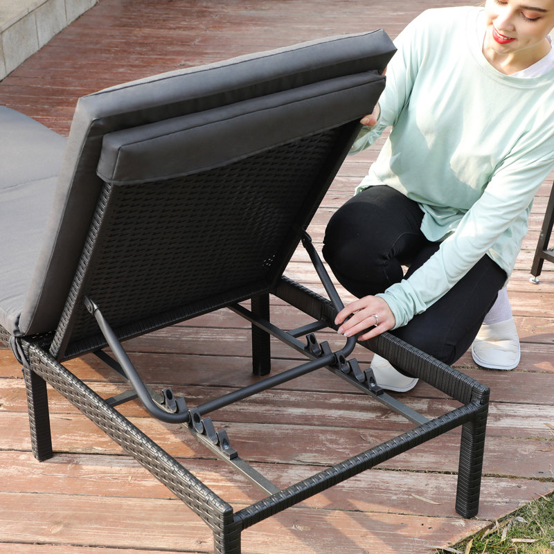 Alvinia 198cm Long Single Chaise with Cushions