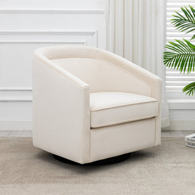 Fauteuil d'appoint Mid-Century moderne pivotant sur 360 ° pour salon, chambre à coucher et bureau personnel