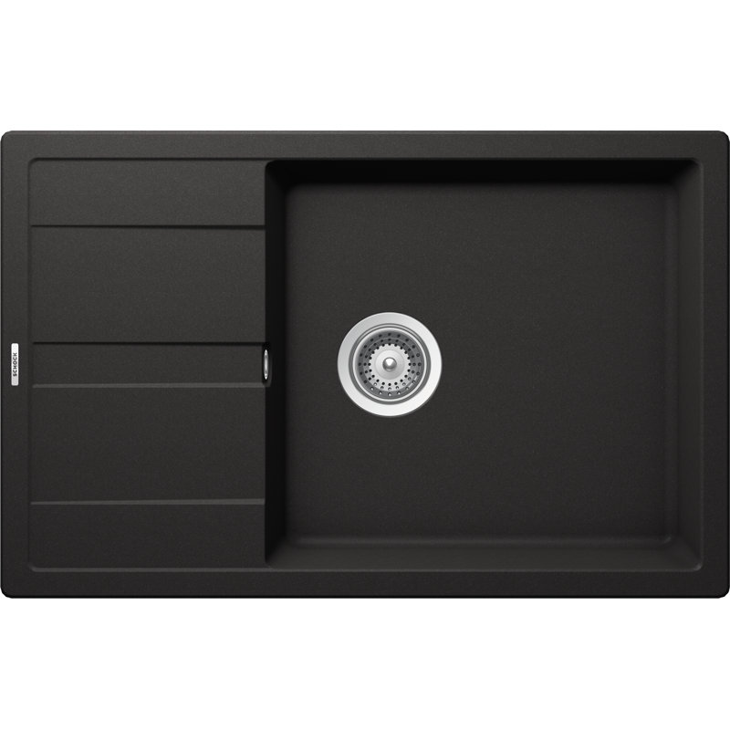 Schock Single Bowl Inset Kitchen Sink, Nero