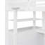 Lit mezzanine simple avec tiroirs et bureau, lit mezzanine en bois avec tablettes - blanc