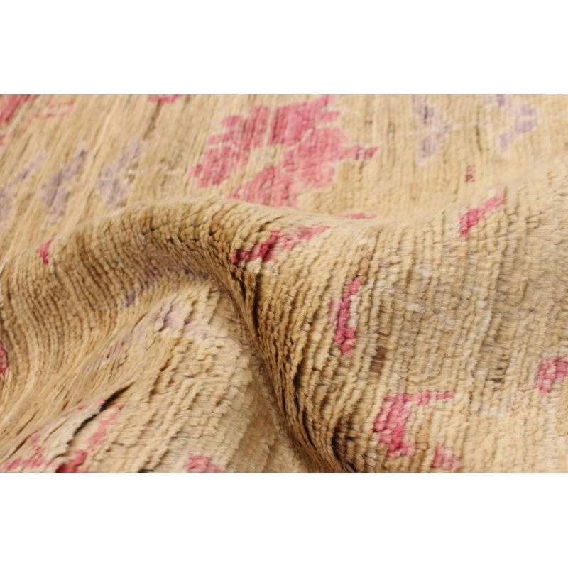 Tapis doré foncé Peshawar Oushak 9 pi 1 po x 11 pi 7 po