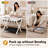 2-Tier Folding Rubberwood Luggage Rack with Nylon Shelf