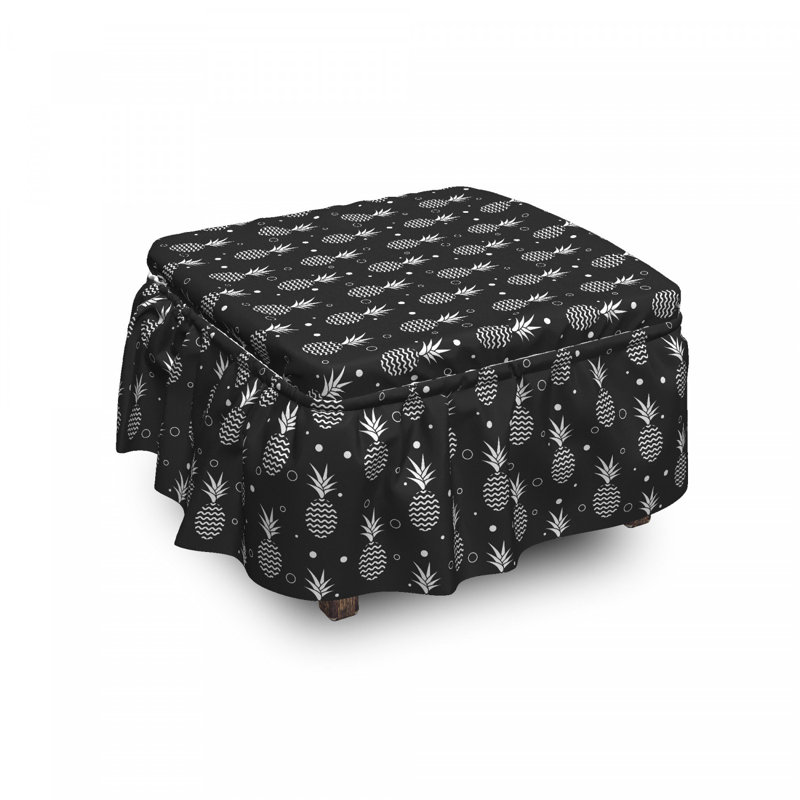 Housse pour repose-piedss et ananas monochrome