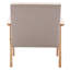 Chaise d'appoint Mid-Century moderne en bois massif avec revêtement en similicuir-706747585