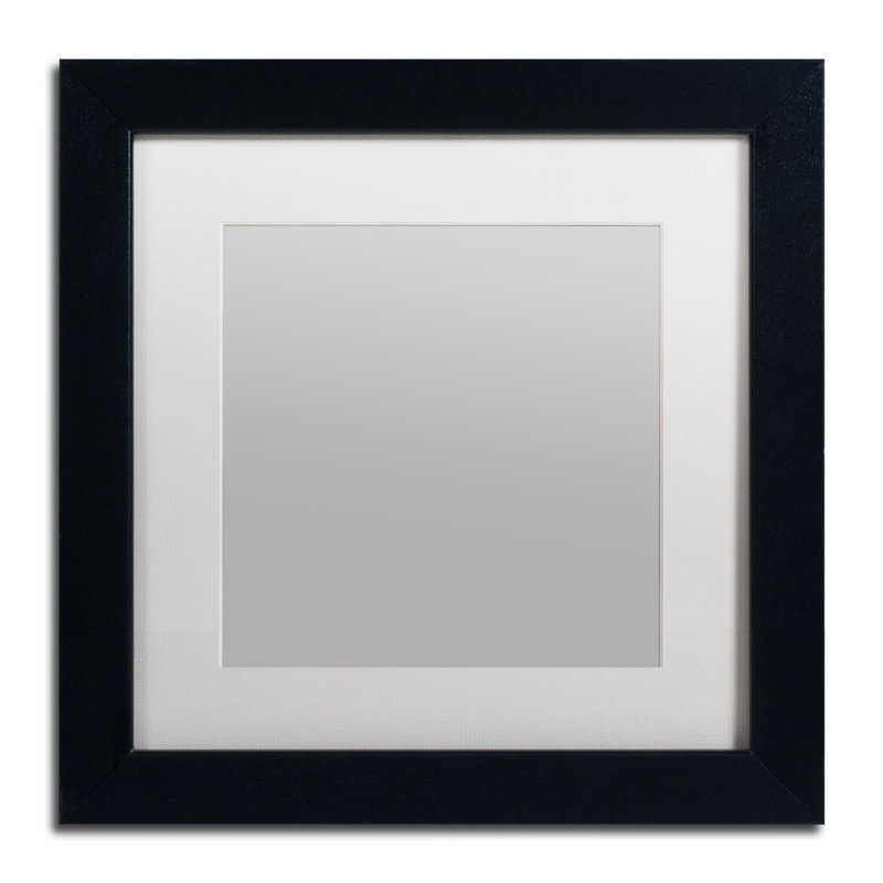 Traditional, 13" H x 13" W x 0.75" D, Black Framed, White