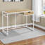 Bureau d'ordinateur 1 tiroir Pierce avec pieds en métal blanc H 29,81 po x l 42,12 po x P 19,81 po