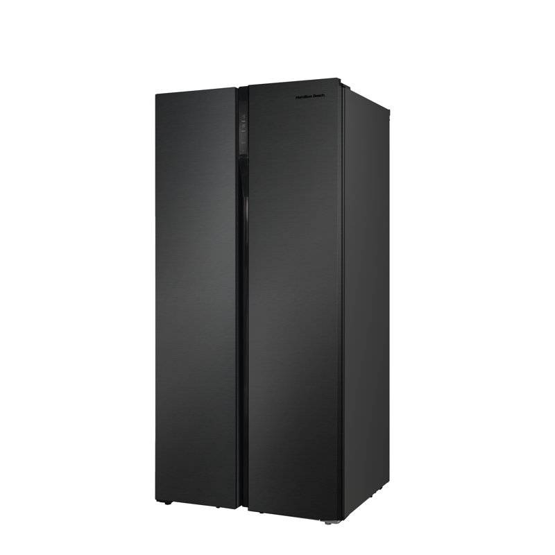 Hamilton Beach 20.6 Cu. Ft. Side By Side Refrigerator, Digital Display and Controls, Black Stainless Steel